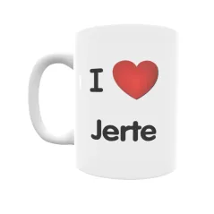 Taza - I ❤ Jerte Regalo original y funcional. Taza personalizada de tu localidad.