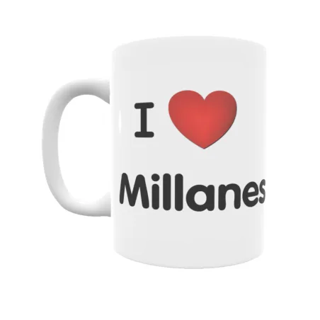 Taza - I ❤ Millanes Regalo original y funcional. Taza personalizada de tu localidad.