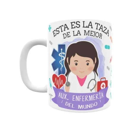 ✅ Taza personalizada para la mejor AUXILIAR DE ENFERMERÍA ➠ I ❤ Toto´s Shop ®