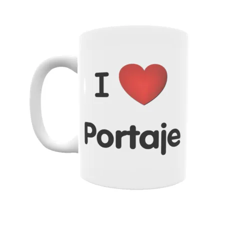 Taza - I ❤ Portaje Regalo original y funcional. Taza personalizada de tu localidad.