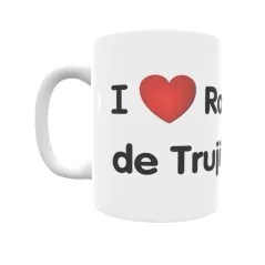 Taza - I ❤ Robledillo de Trujillo Regalo original y funcional. Taza personalizada de tu localidad.