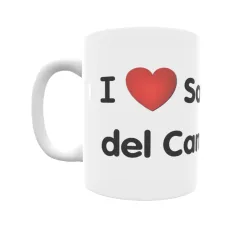 Taza - I ❤ Santiago del Campo Regalo original y funcional. Taza personalizada de tu localidad.