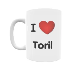 Taza - I ❤ Toril Regalo original y funcional. Taza personalizada de tu localidad.