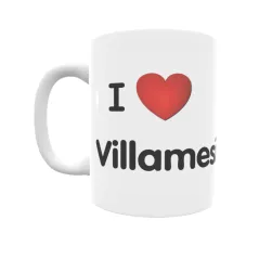 Taza - I ❤ Villamesías Regalo original y funcional. Taza personalizada de tu localidad.