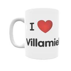 Taza - I ❤ Villamiel Regalo original y funcional. Taza personalizada de tu localidad.