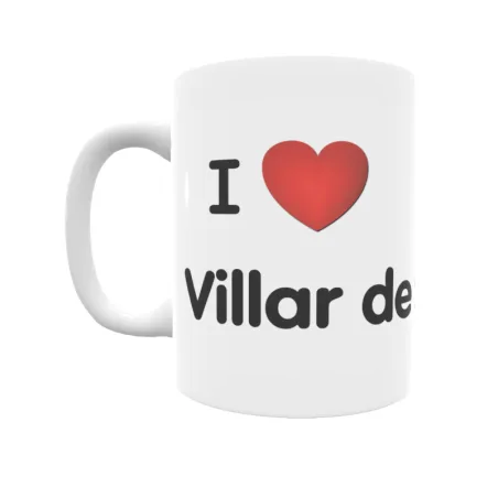 Taza - I ❤ Villar de Plasencia Regalo original y funcional. Taza personalizada de tu localidad.