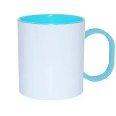 Tazas de plástico personalizada azul. Perfectas para personalizar con fotos o diseños. Descuentos automáticos.