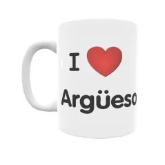 Taza - I ❤ Argüeso Regalo original y funcional. Taza personalizada de tu localidad.