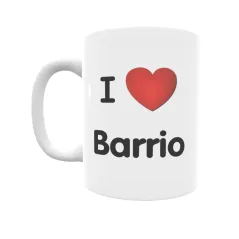 Taza - I ❤ Barrio Regalo original y funcional. Taza personalizada de tu localidad.