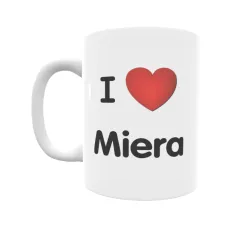 Taza - I ❤ Miera Regalo original y funcional. Taza personalizada de tu localidad.