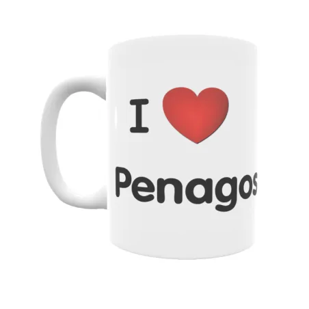 Taza - I ❤ Penagos Regalo original y funcional. Taza personalizada de tu localidad.