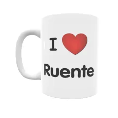 Taza - I ❤ Ruente Regalo original y funcional. Taza personalizada de tu localidad.