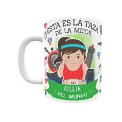 Taza personalizada con tu dedicatoria para LA mejor ATLETA