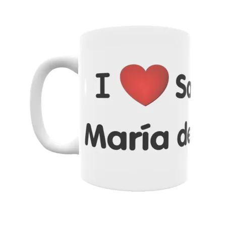 Taza - I ❤ Santa María de Cayón Regalo original y funcional. Taza personalizada de tu localidad.