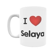 Taza - I ❤ Selaya Regalo original y funcional. Taza personalizada de tu localidad.