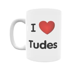 Taza - I ❤ Tudes Regalo original y funcional. Taza personalizada de tu localidad.