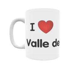 Taza - I ❤ Valle de Villaverde Regalo original y funcional. Taza personalizada de tu localidad.