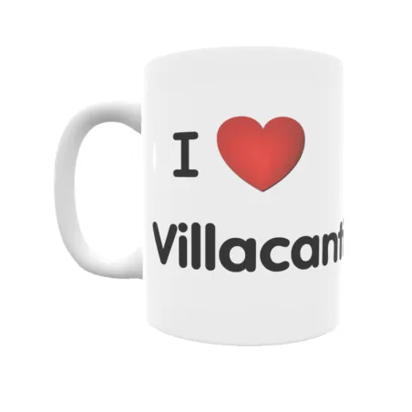 Taza - I ❤ Villacantid Regalo original y funcional. Taza personalizada de tu localidad.