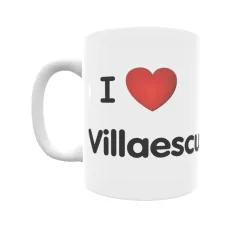 Taza - I ❤ Villaescusa Regalo original y funcional. Taza personalizada de tu localidad.