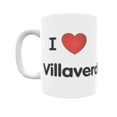 Taza - I ❤ Villaverde Regalo original y funcional. Taza personalizada de tu localidad.