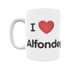 Taza - I ❤ Alfondeguilla Regalo original y funcional. Taza personalizada de tu localidad.