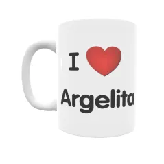 Taza - I ❤ Argelita Regalo original y funcional. Taza personalizada de tu localidad.