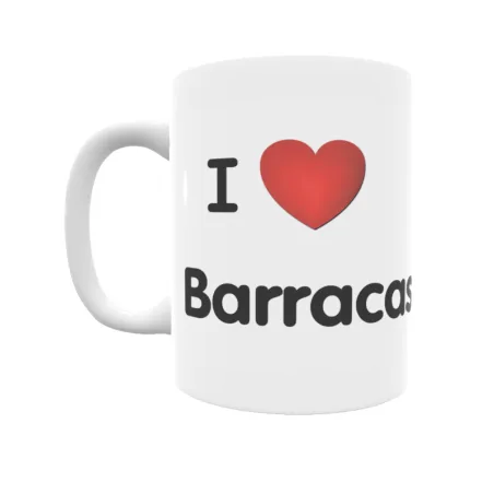 Taza - I ❤ Barracas Regalo original y funcional. Taza personalizada de tu localidad.