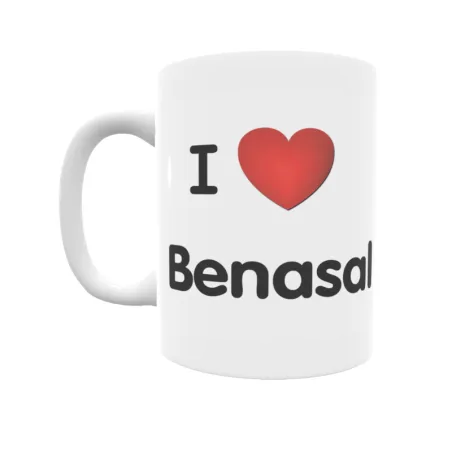 Taza - I ❤ Benasal Regalo original y funcional. Taza personalizada de tu localidad.