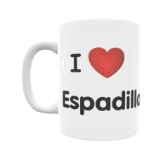 Taza - I ❤ Espadilla Regalo original y funcional. Taza personalizada de tu localidad.