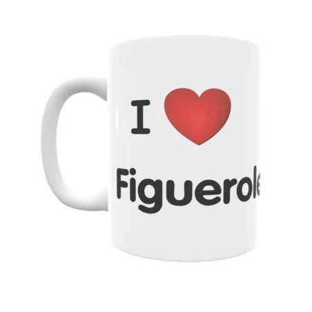 Taza - I ❤ Figueroles Regalo original y funcional. Taza personalizada de tu localidad.