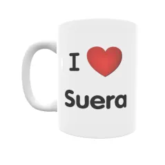 Taza - I ❤ Suera Regalo original y funcional. Taza personalizada de tu localidad.