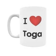 Taza - I ❤ Toga Regalo original y funcional. Taza personalizada de tu localidad.