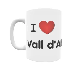 Taza - I ❤ Vall d'Alba Regalo original y funcional. Taza personalizada de tu localidad.