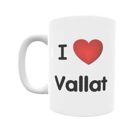 Taza - I ❤ Vallat Regalo original y funcional. Taza personalizada de tu localidad.