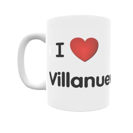 Taza - I ❤ Villanueva de Viver Regalo original y funcional. Taza personalizada de tu localidad.