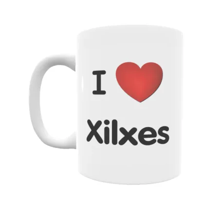 Taza - I ❤ Xilxes Regalo original y funcional. Taza personalizada de tu localidad.