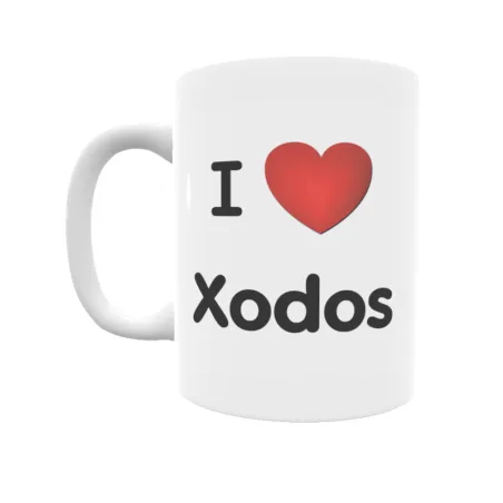 Taza - I ❤ Xodos Regalo original y funcional. Taza personalizada de tu localidad.