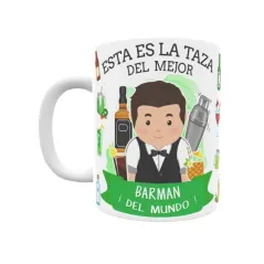 Taza personalizada con tu dedicatoria para EL mejor Barman