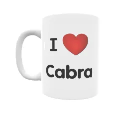 Taza - I ❤ Cabra Regalo original y funcional. Taza personalizada de tu localidad.