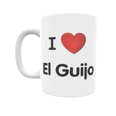 Taza - I ❤ El Guijo Regalo original y funcional. Taza personalizada de tu localidad.