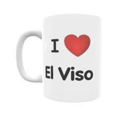 Taza - I ❤ El Viso Regalo original y funcional. Taza personalizada de tu localidad.