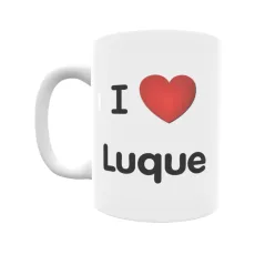 Taza - I ❤ Luque Regalo original y funcional. Taza personalizada de tu localidad.