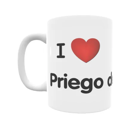 Taza - I ❤ Priego de Córdoba Regalo original y funcional. Taza personalizada de tu localidad.