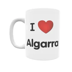 Taza - I ❤ Algarra Regalo original y funcional. Taza personalizada de tu localidad.