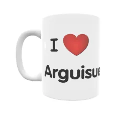 Taza - I ❤ Arguisuelas Regalo original y funcional. Taza personalizada de tu localidad.