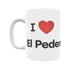 Taza - I ❤ El Pedernoso Regalo original y funcional. Taza personalizada de tu localidad.