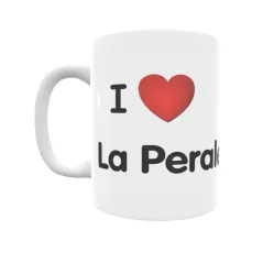 Taza - I ❤ La Peraleja Regalo original y funcional. Taza personalizada de tu localidad.