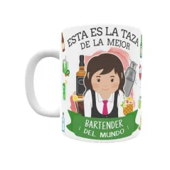 Taza personalizada con tu dedicatoria para LA mejor BARTENDER