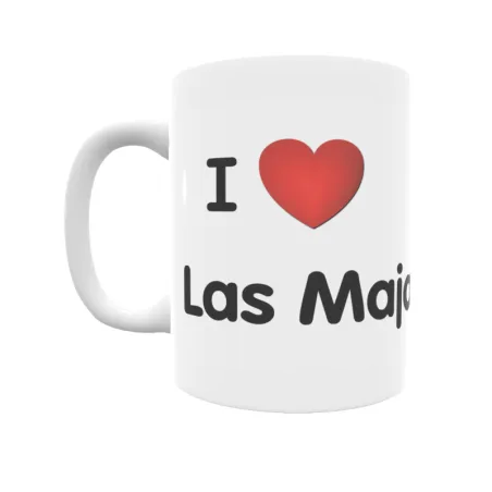 Taza - I ❤ Las Majadas Regalo original y funcional. Taza personalizada de tu localidad.