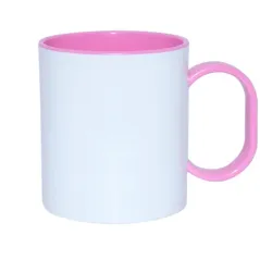 Tazas de plástico personalizada rosa. Perfectas para personalizar con fotos o diseños. Descuentos automáticos.